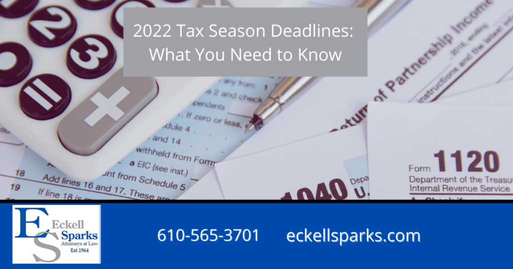 2021 Tax Tips Pennsylvania Law Firm of Eckell Sparks